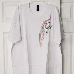 DA Deviant Wear 3XL Triple Rainbow on White T-Shirt